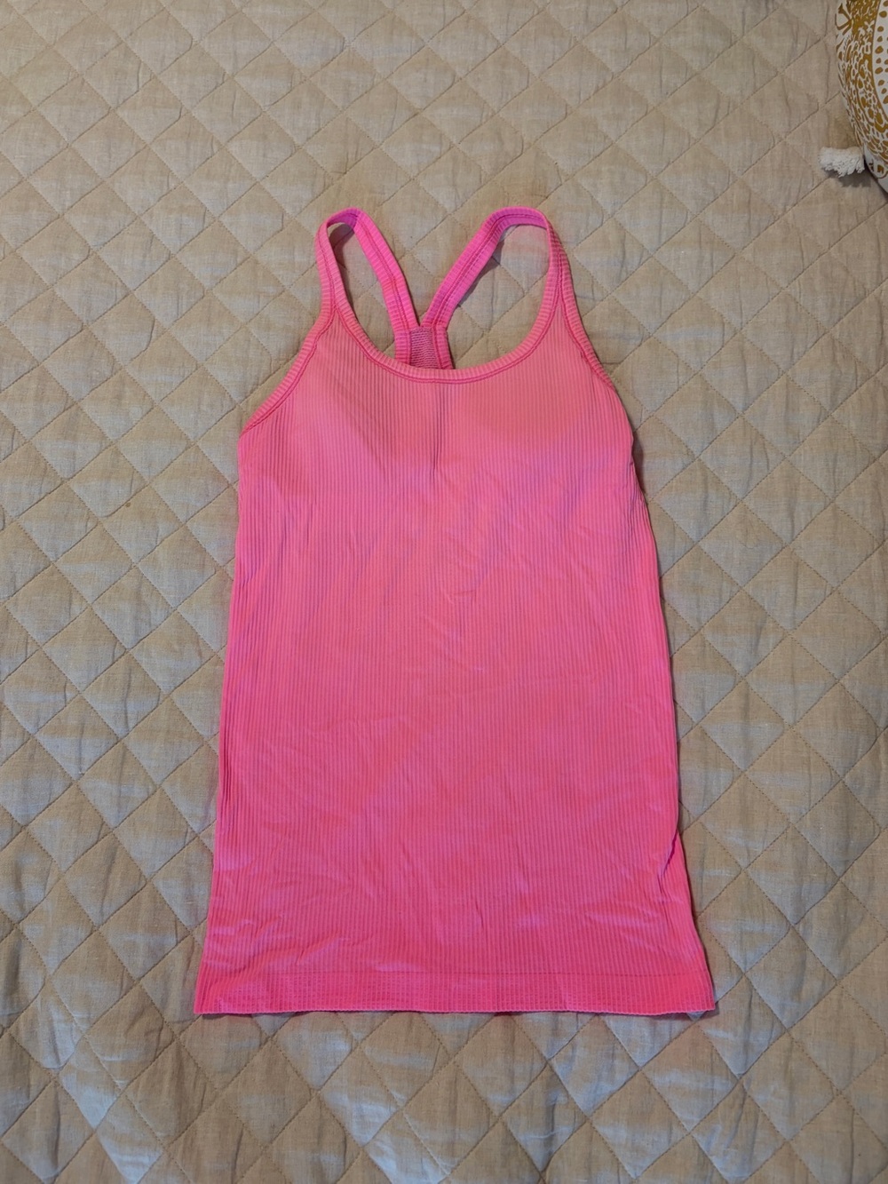 lululemon athletica Hot Pink Ribbed Racerback Tank